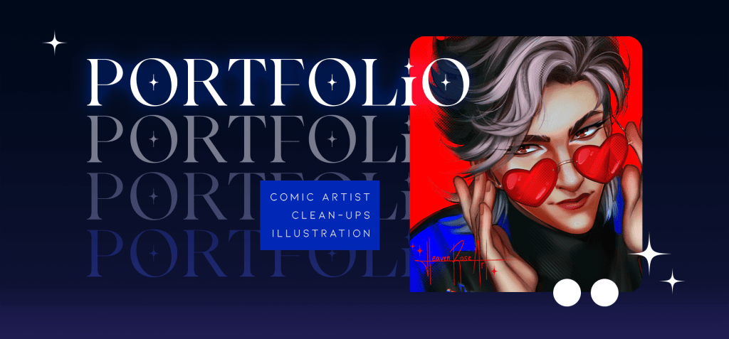 HeavenRose Art Portfolio Home Page Banner